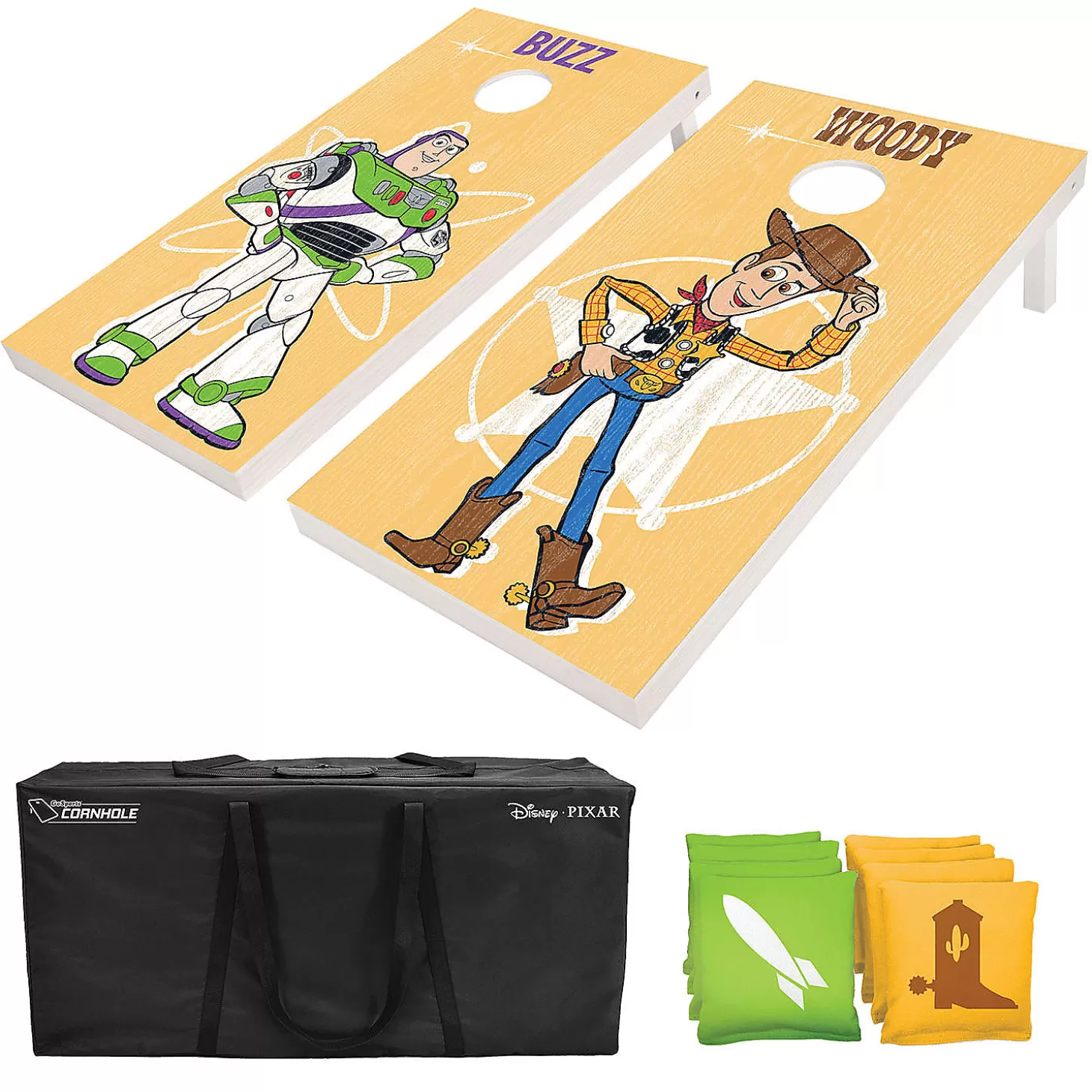 Oriental Trading Disney Pixar Toy Story Regulation Size Cornhole Set By Gosports - Includes 8 Bean Bags And Portable Carrying Cas* Bean Bag & Ring Toss