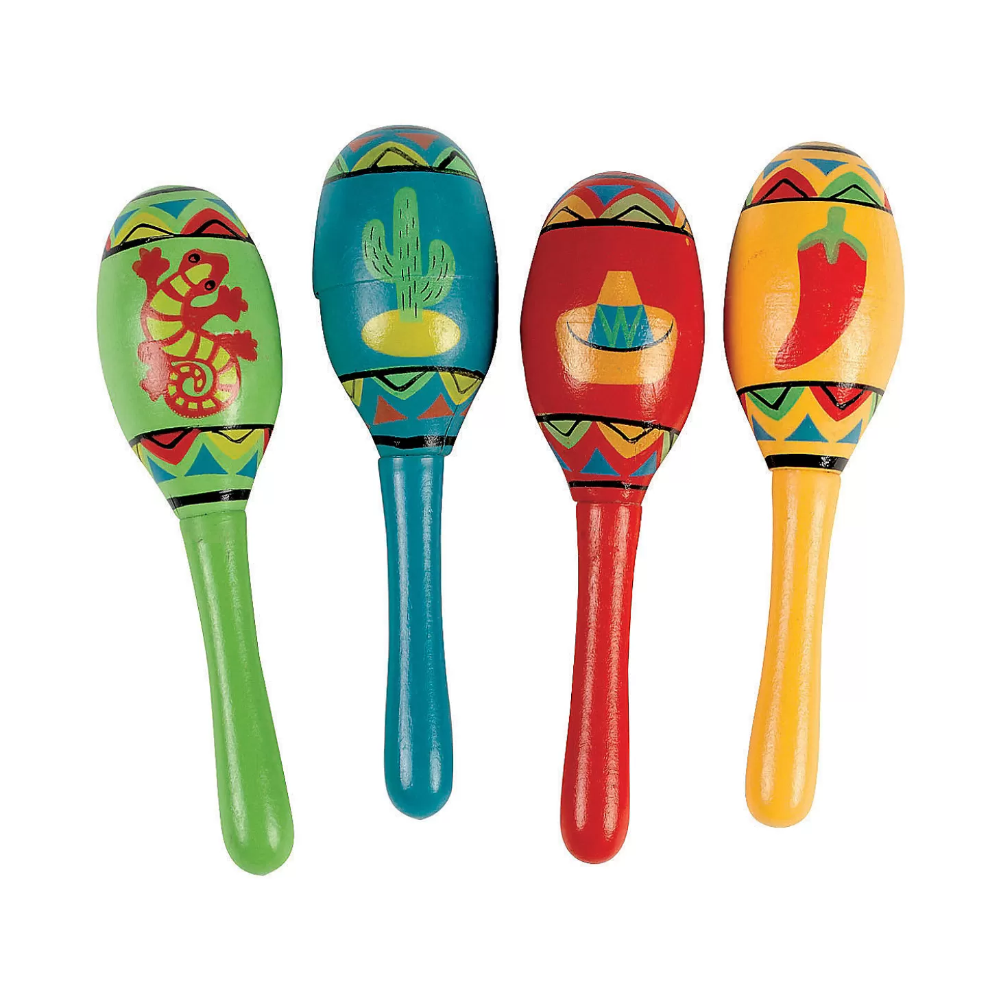 Oriental Trading Fiesta Maracas - 12 Pc.* Noisemakers