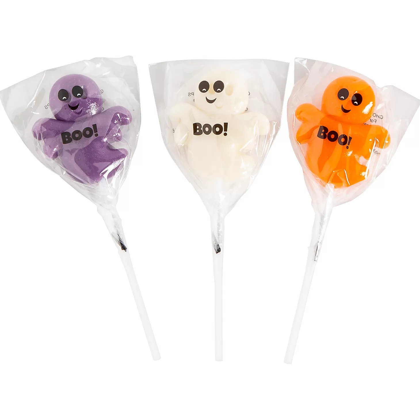 Cheap Ghost Lollipops - 12 Pc. Halloween Candy