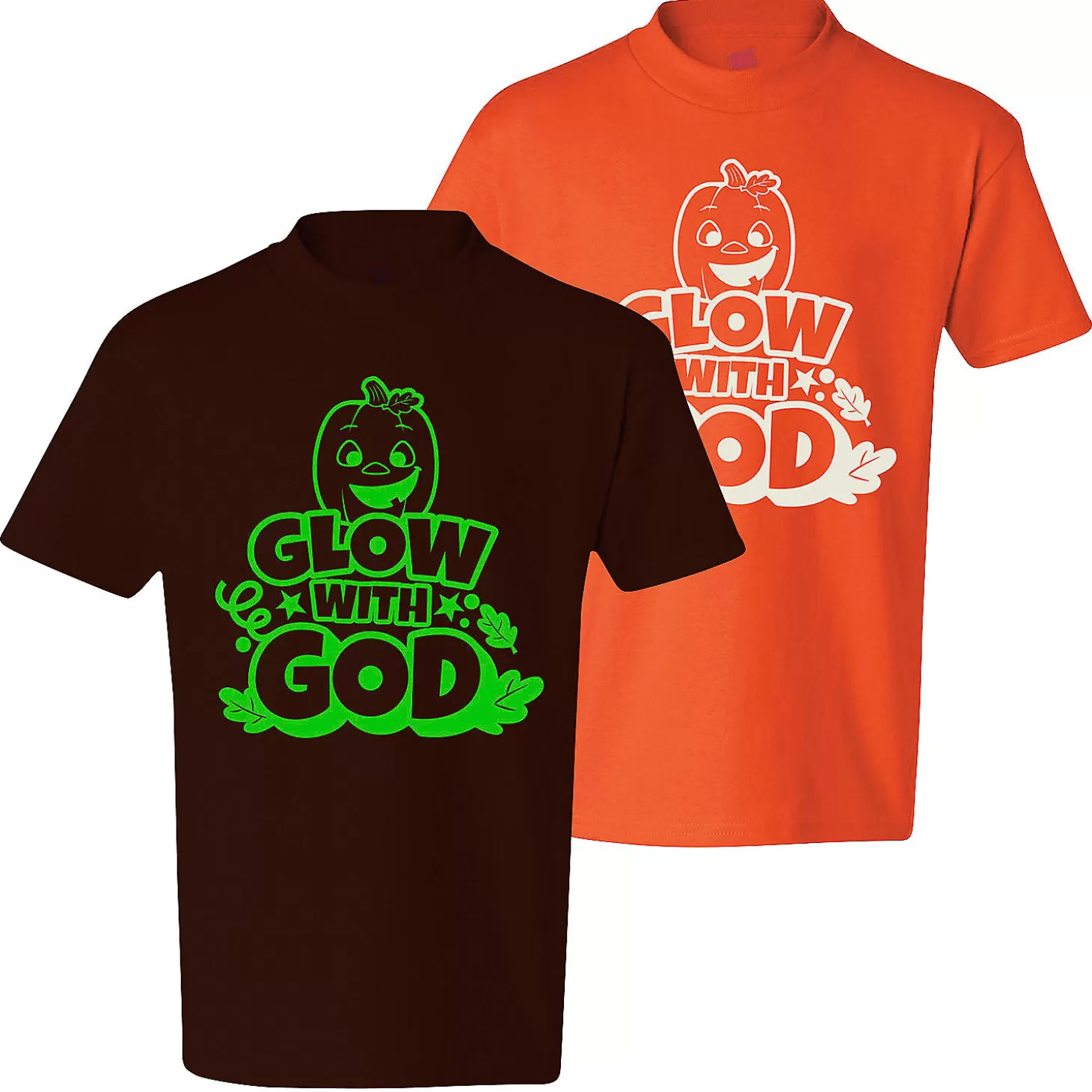 Best Sale Glow-In-The-Dark Glow With God Youth T-Shirt Halloween T-Shirts