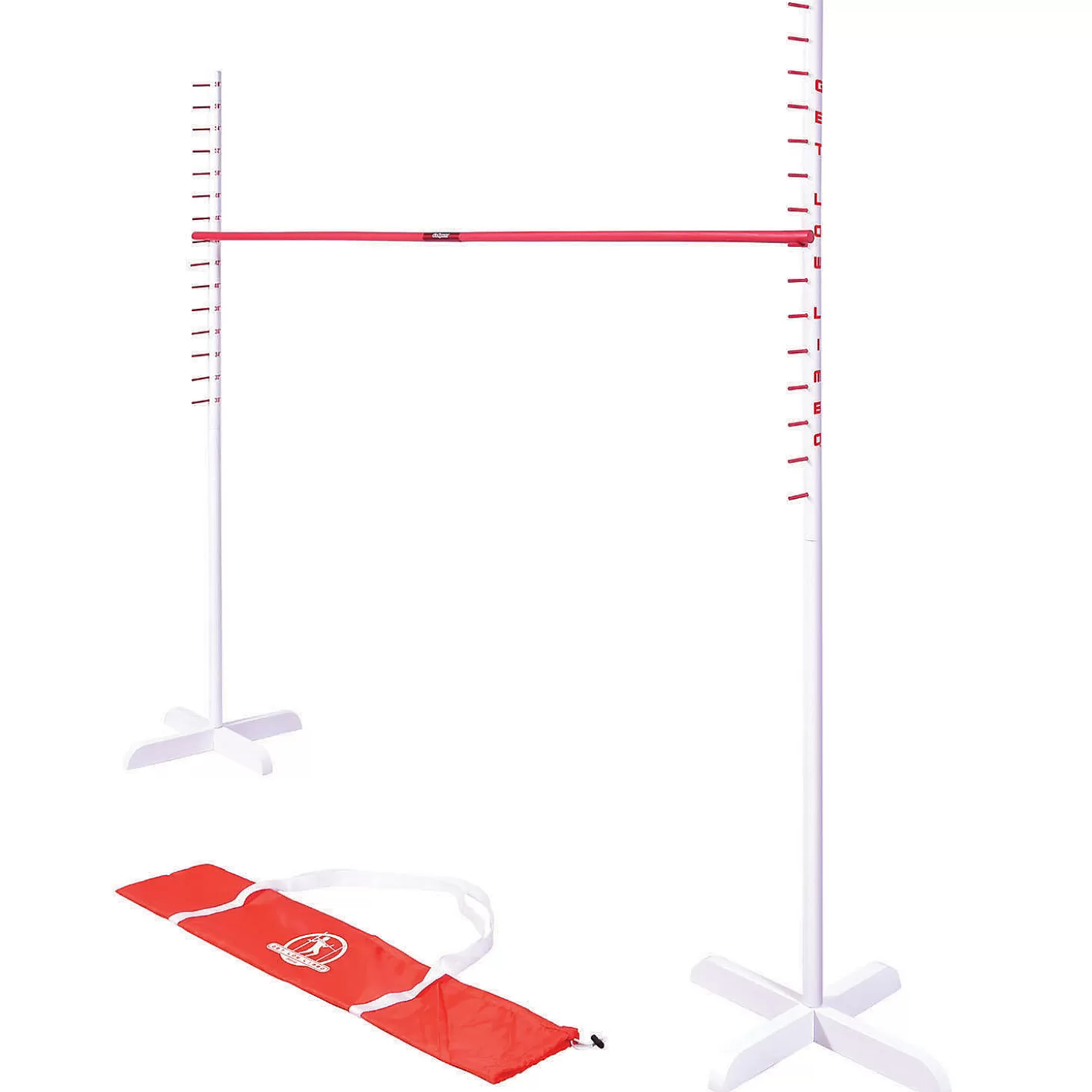 Best Sale Gosports Get Low Limbo Premium Wooden Limbo Game, Sets Up In Seconds - Fun For Kids & Adults, White, Red Lawn Games