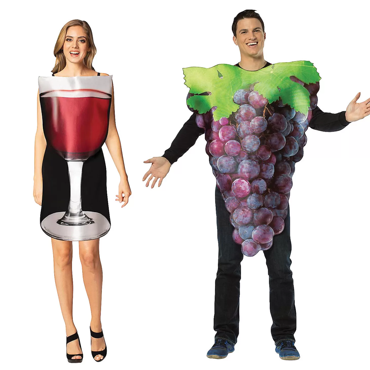 Best Grapes & Wine Glass Couples Costumes Couples Costumes