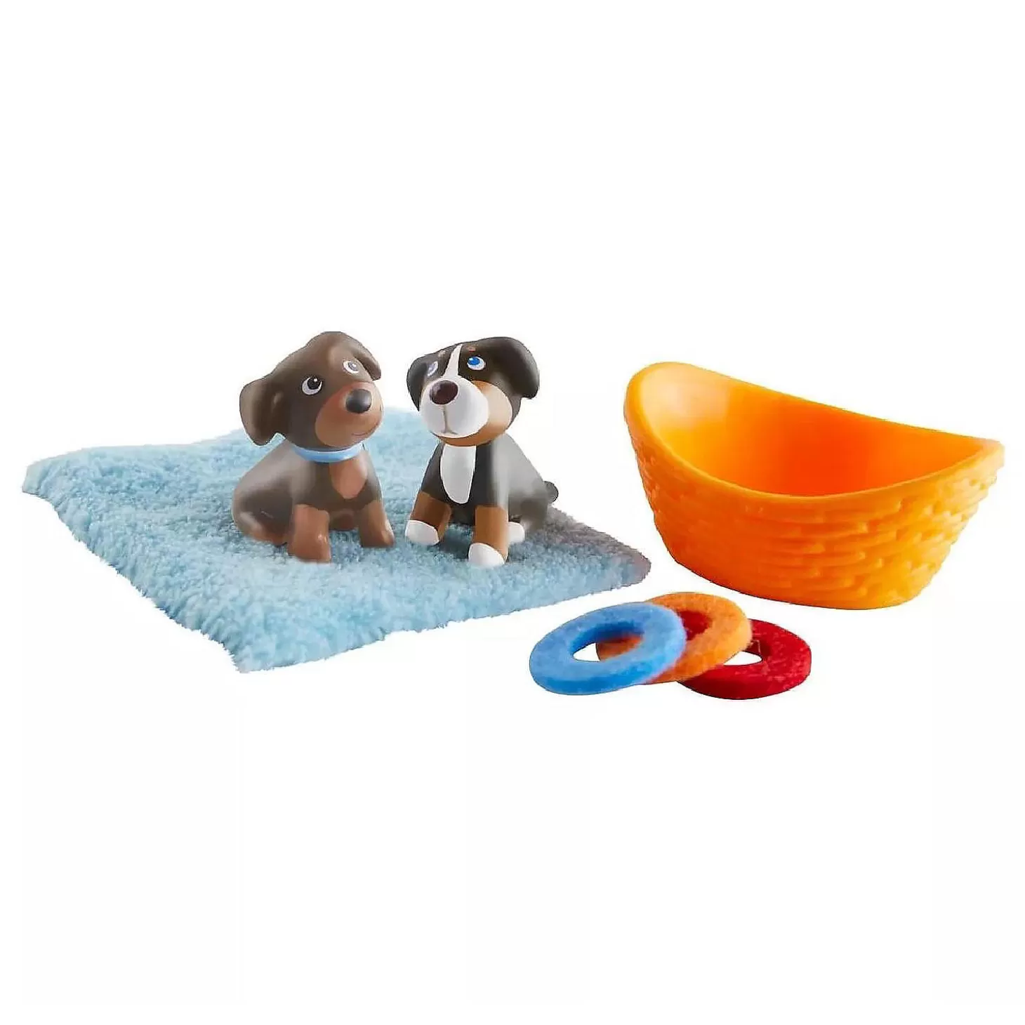 Oriental Trading Haba Little Friends Puppies Includes 2 Pups Blanket Basket 3 Frisbees* Character Toys