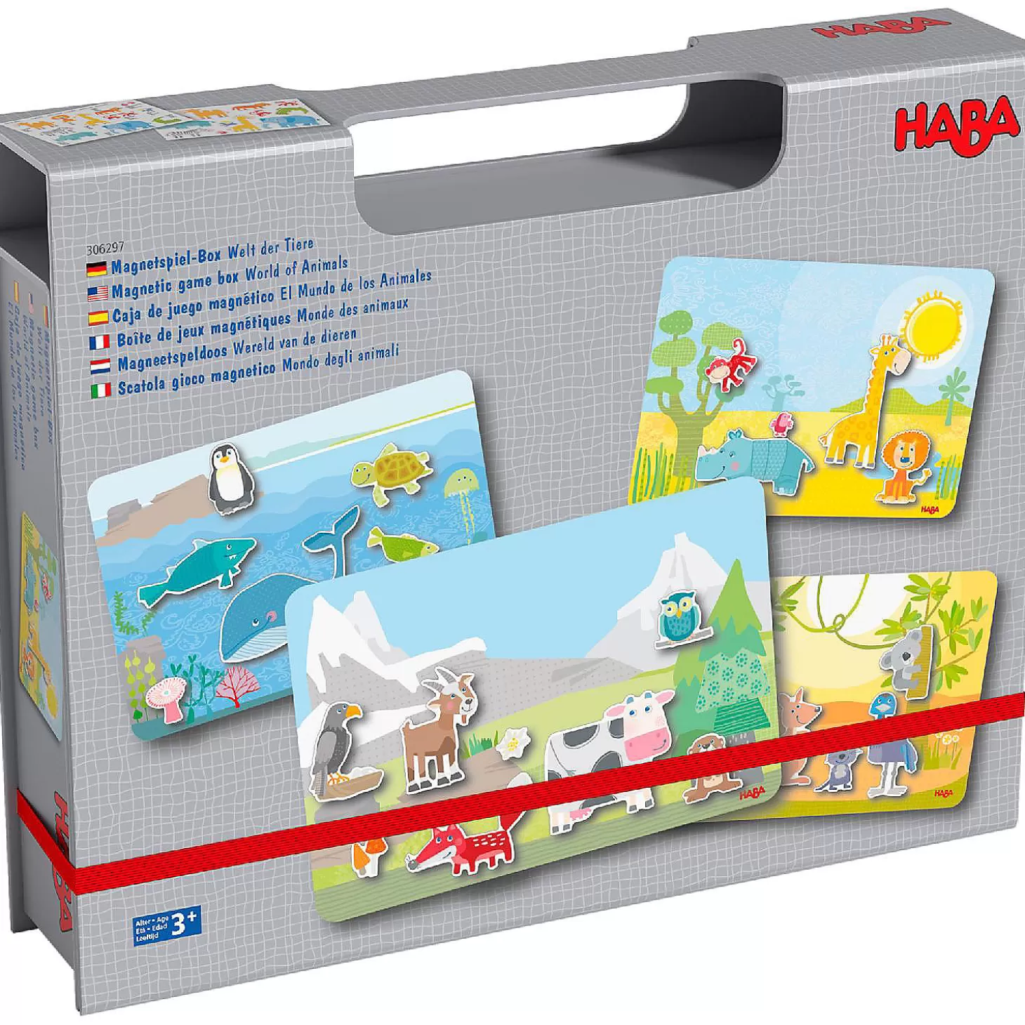 Oriental Trading Haba Magnetic Game Box World Of Animals In Their Habitats - 62 Magnetic Pieces In Cardboard Carrying Case With 4 Background Scenes* Building Blocks