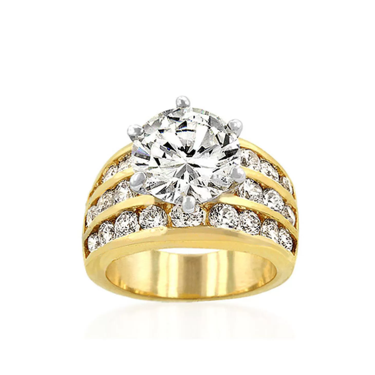 Oriental Trading J Goodin Classic Gold Engagement Ring Size 9* Rings