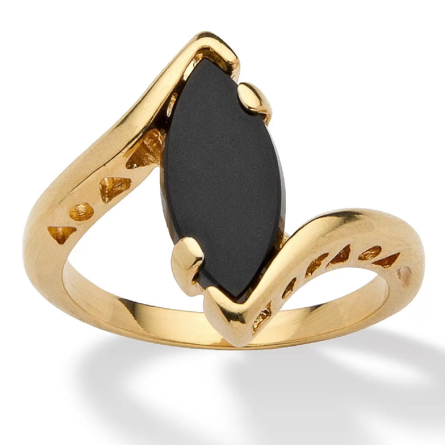 Oriental Trading 18K Gold Plated Genuine Onyx Ring* Rings