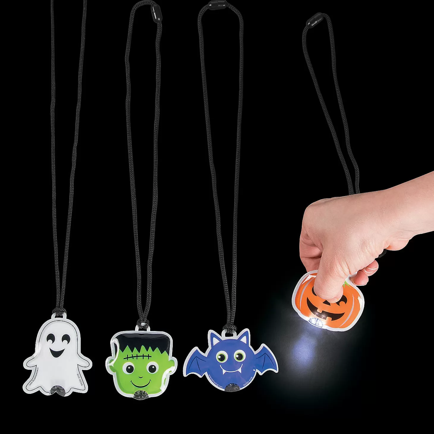 Oriental Trading Light-Up Halloween Character Necklaces - 12 Pc.* Light Up & Flashing Toys