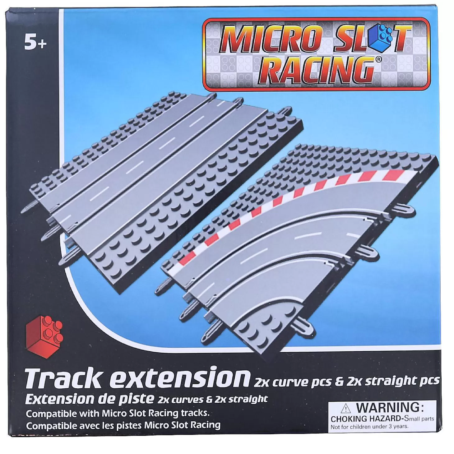 Oriental Trading Micro Slot Racing 4-Piece Track Extension 2 Curve 2 Straight* Toy Cars