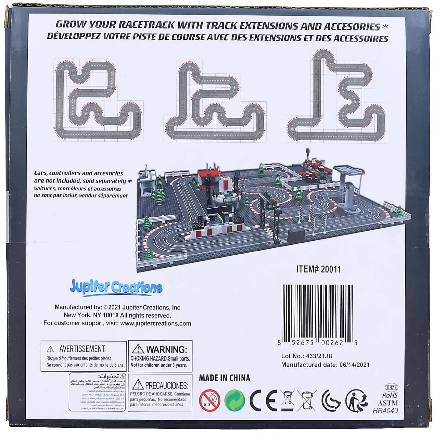 Oriental Trading Micro Slot Racing 4-Piece Track Extension 2 Curve 2 Straight* Toy Cars