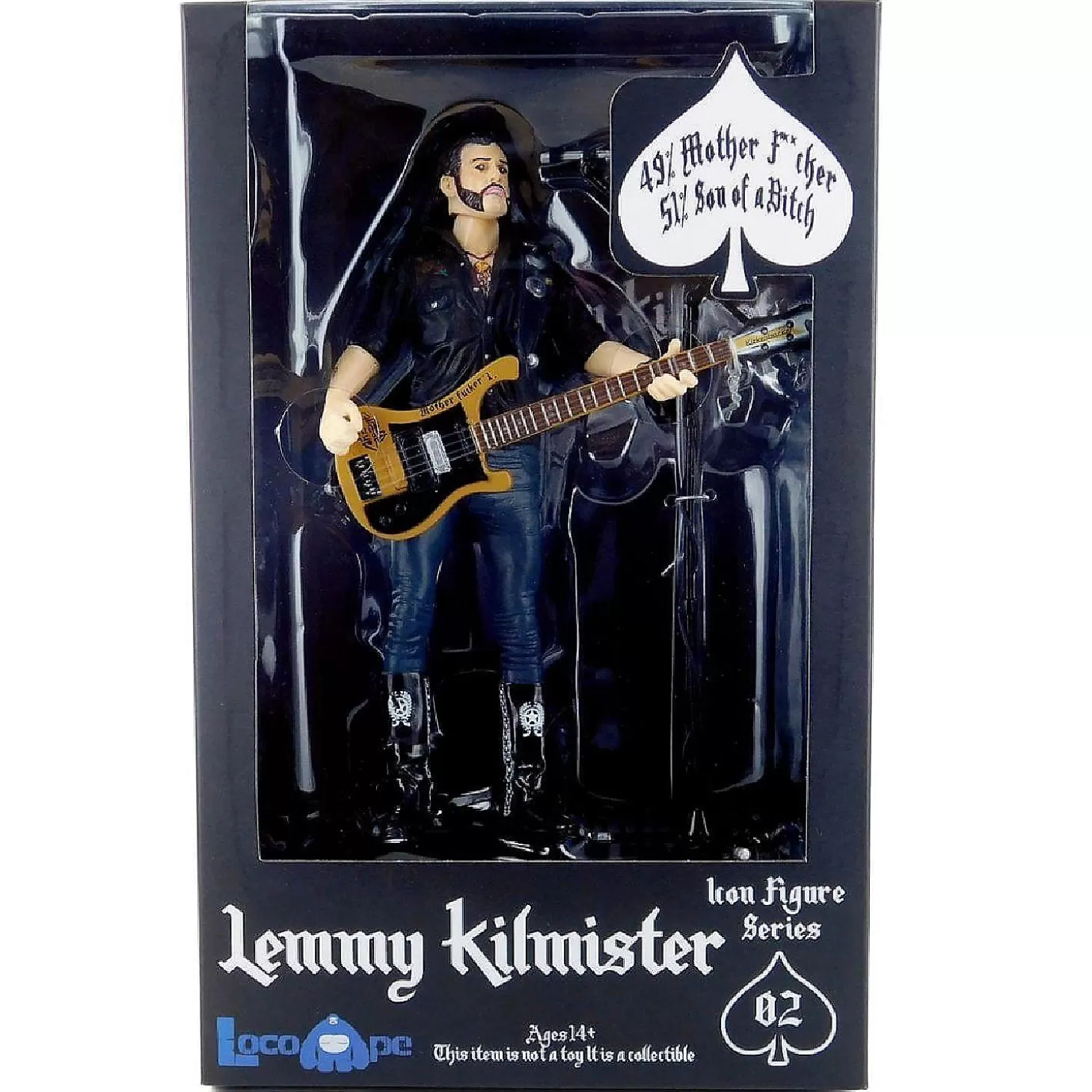 Oriental Trading Motorhead Lemmy Kilmister Deluxe Figure Guitar Black Pickguard* Character Toys