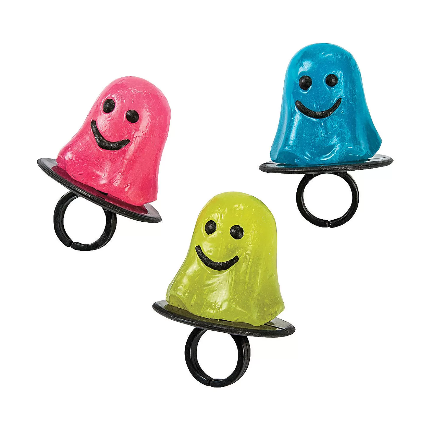 Best Sale Neon Ghost Ring Lollipops - 12 Pc. Halloween Candy