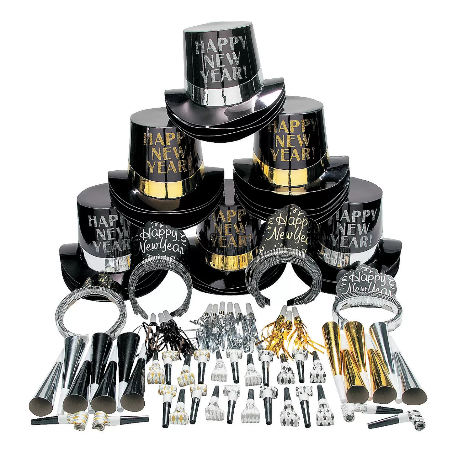 Oriental Trading New Year's Eve Elegant Celebration Countdown Party Kit For 50* Hat & Tote Bag Assortments