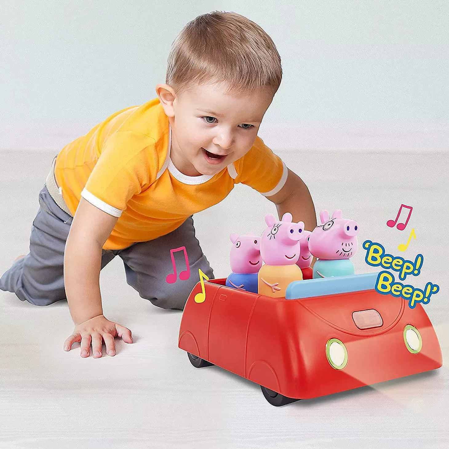 Oriental Trading Peppa Pig's Family Red Clever Car Lights Sounds George Daddy Mummy Pig Wow! Stuff* Character Toys