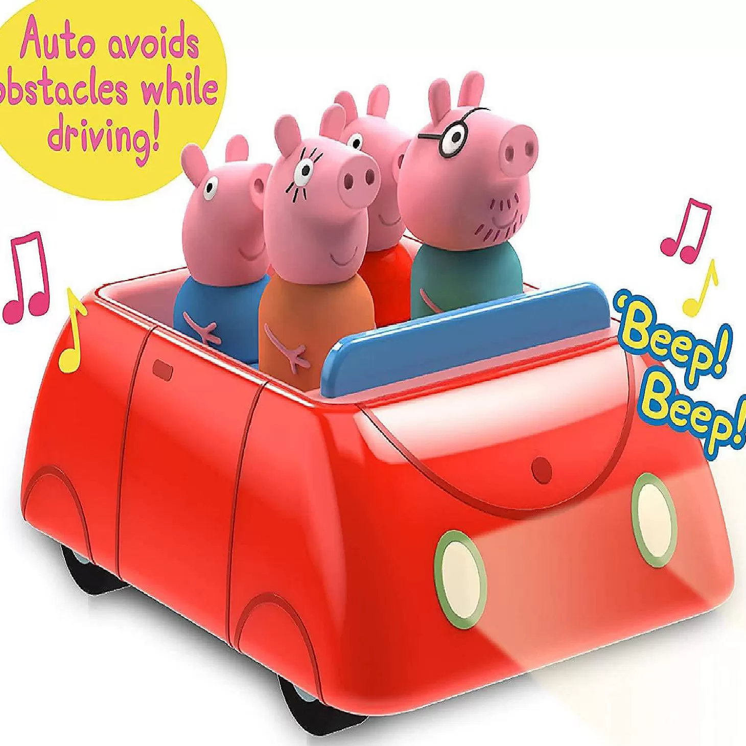 Oriental Trading Peppa Pig's Family Red Clever Car Lights Sounds George Daddy Mummy Pig Wow! Stuff* Character Toys