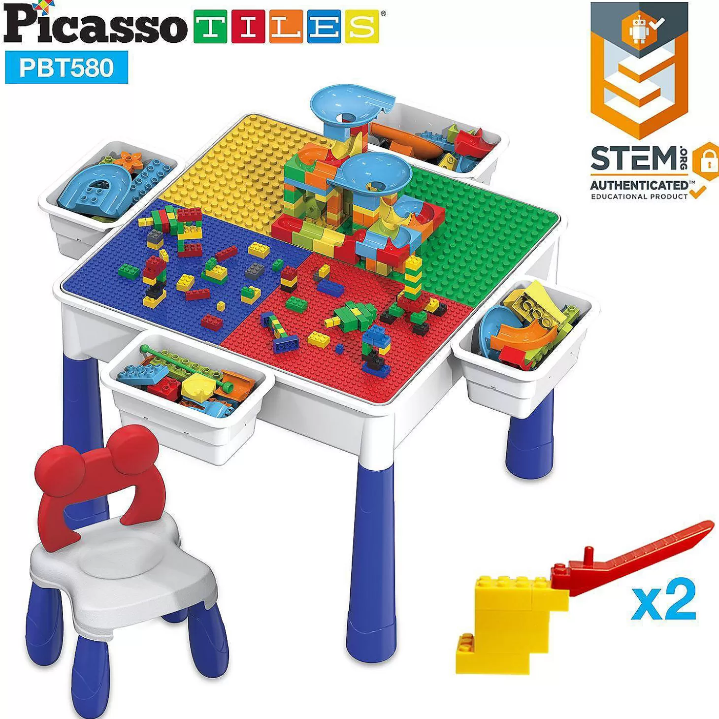 Oriental Trading Picassotiles - Large Building Blocks Activity Center Table & Chair Set Pbt580* Building Blocks