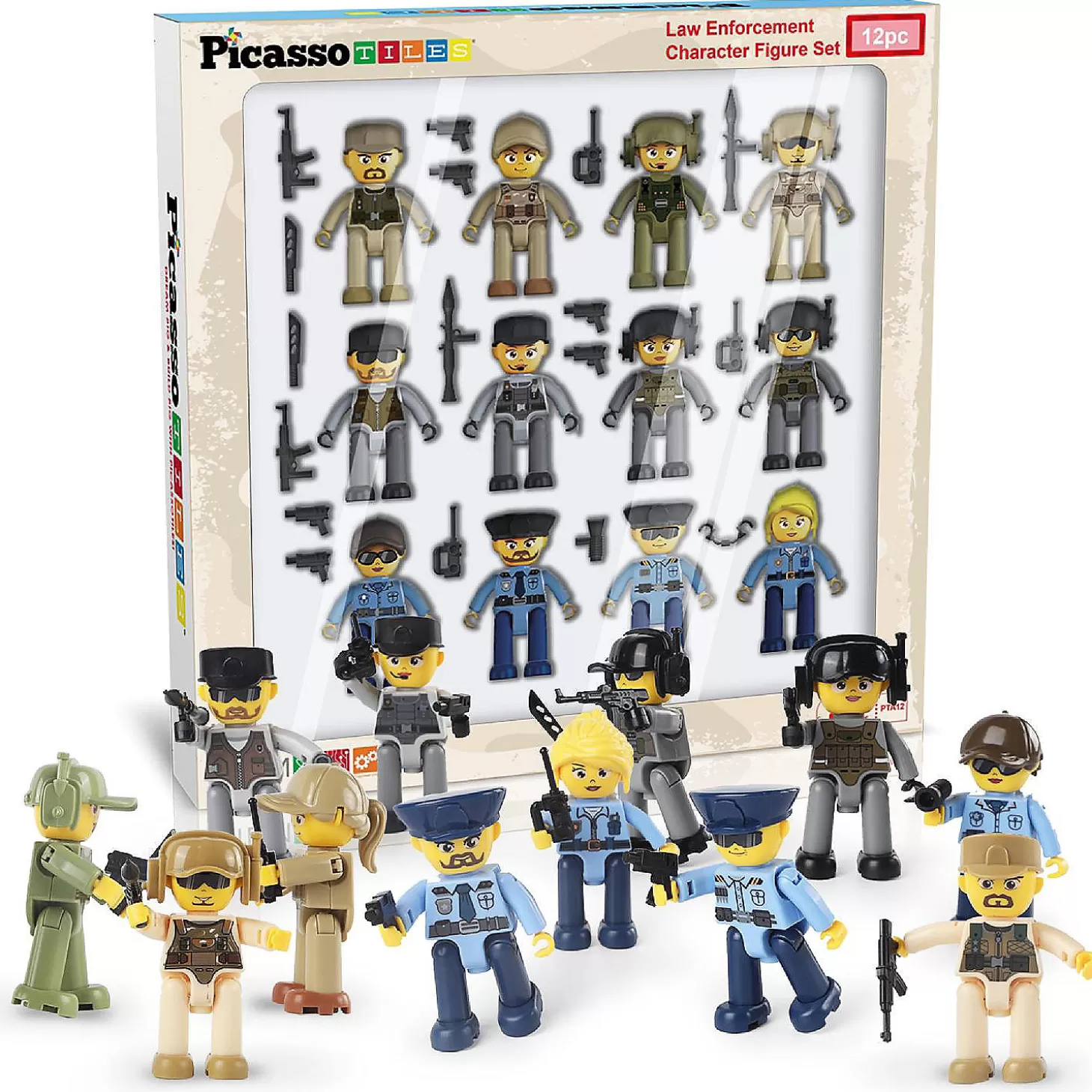 Oriental Trading Picassotiles 12 Piece Law Enforcement Character Figure Set* Character Toys