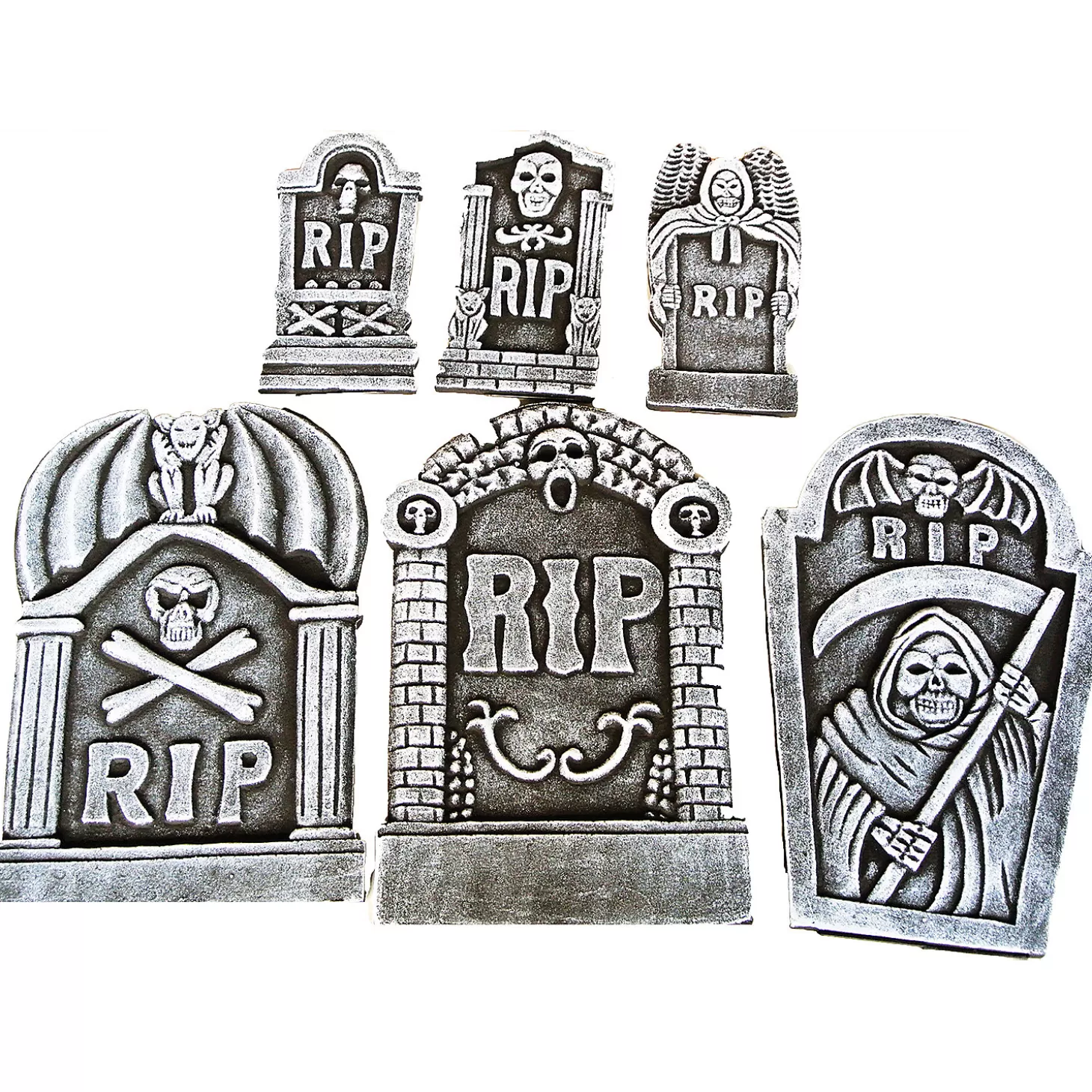 Best 6 Piece Tombstone Kit Skulls & Skeletons