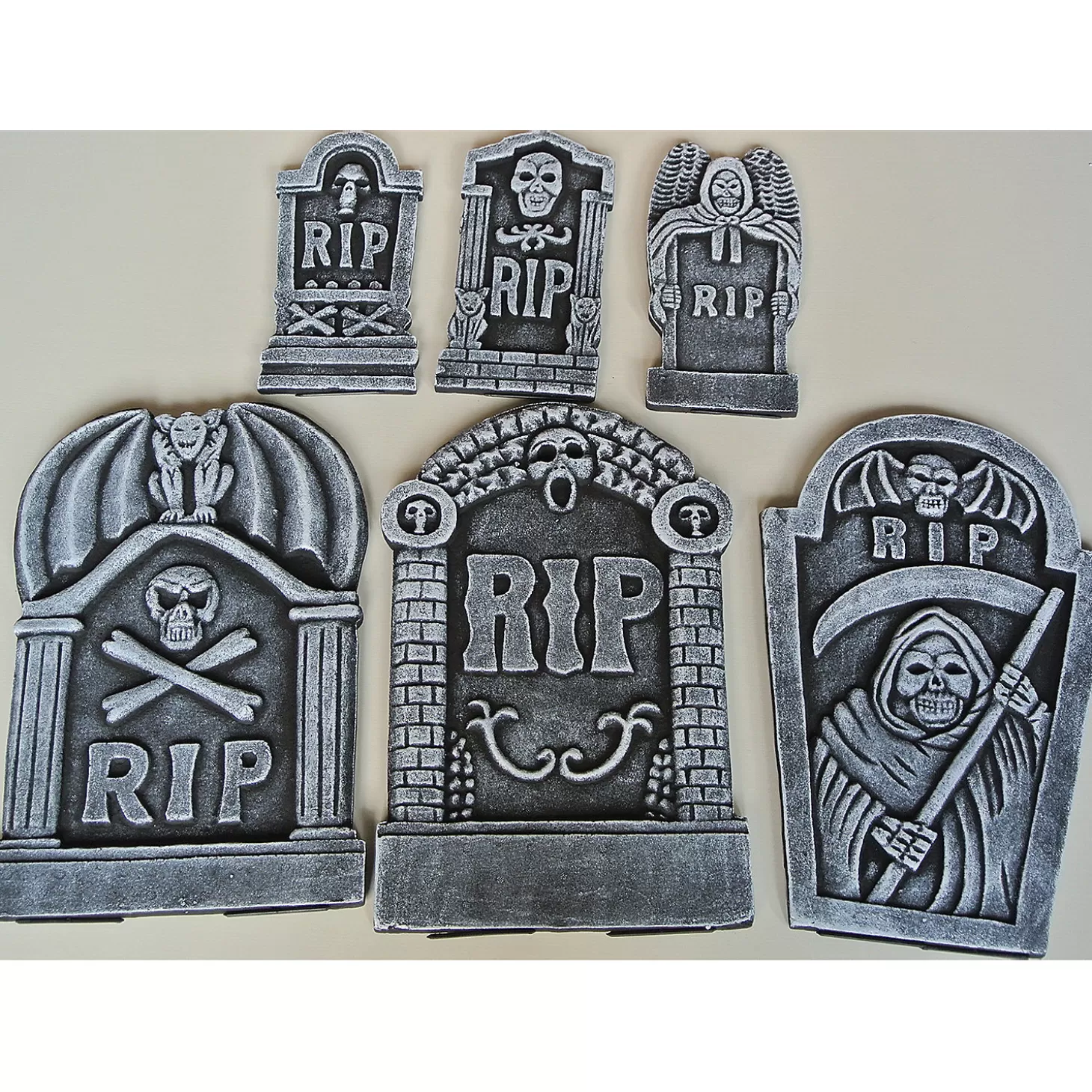 Best 6 Piece Tombstone Kit Skulls & Skeletons