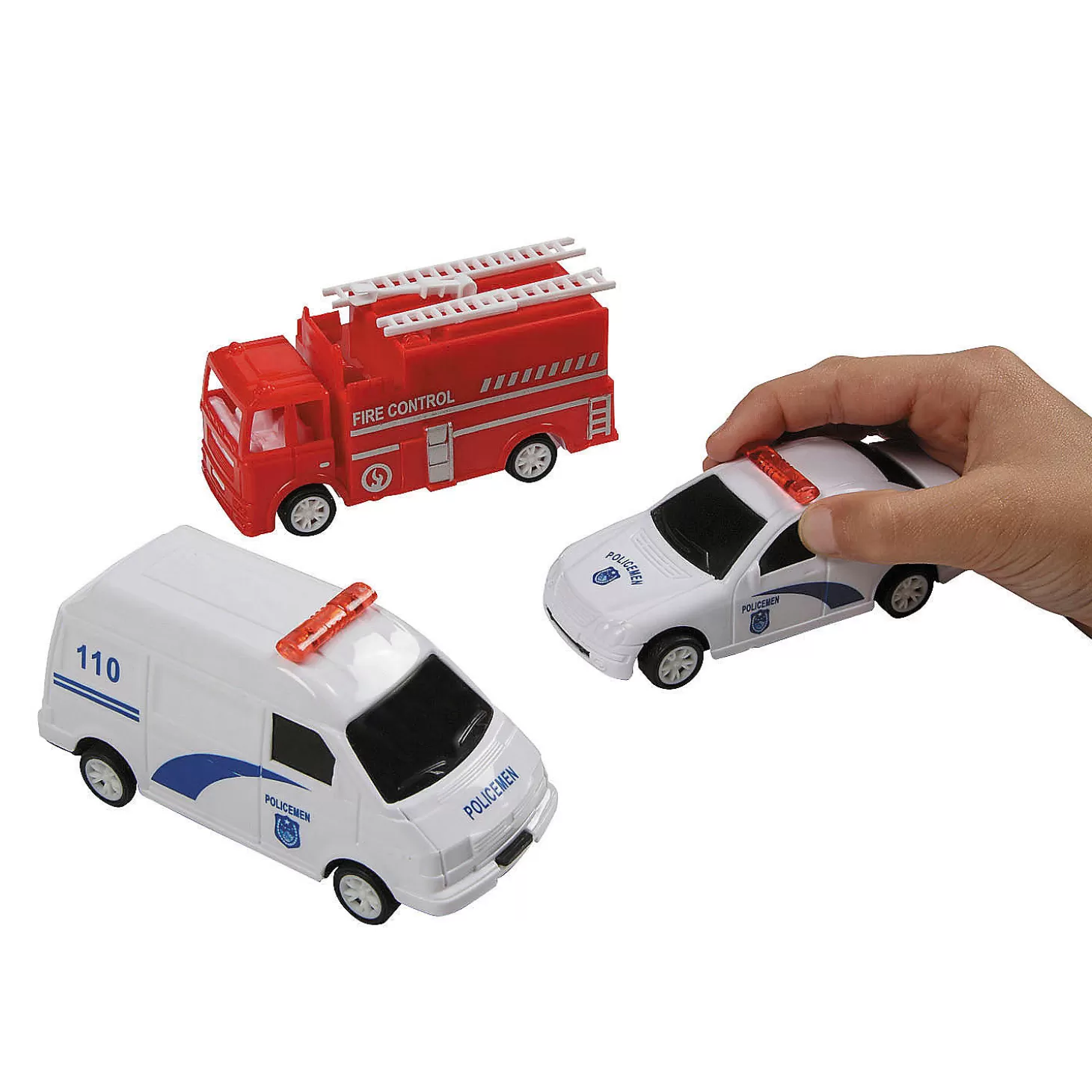 Oriental Trading Rescue Pull-Back Vehicles - 12 Pc.* Toy Cars