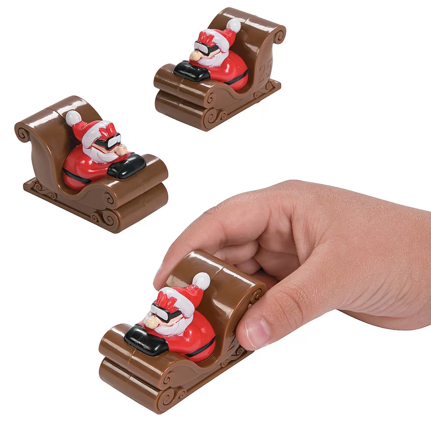 Oriental Trading Santa Pull-Back Sleighs - 12 Pc.* Toy Cars