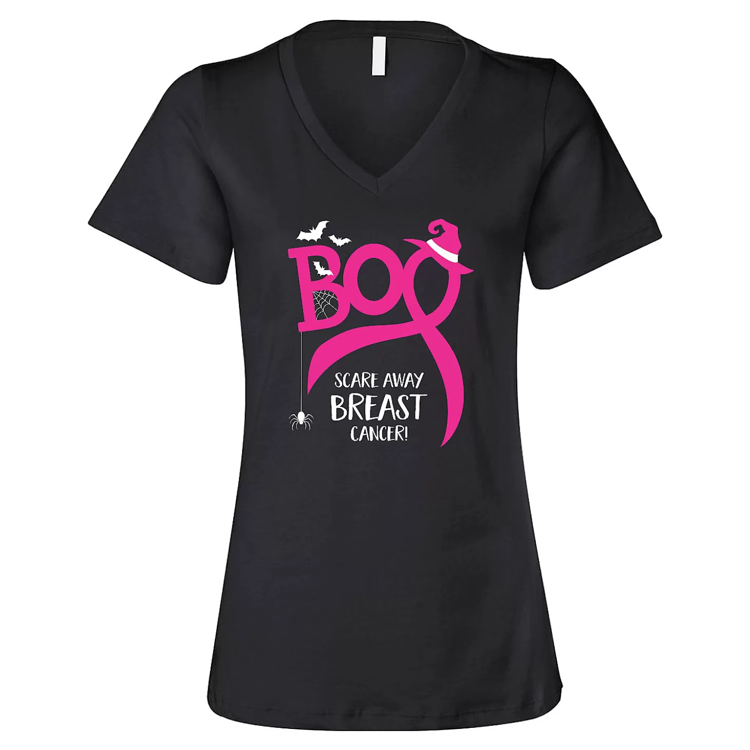 Cheap Scare Away Breast Cancer Women's T-Shirt Halloween T-Shirts