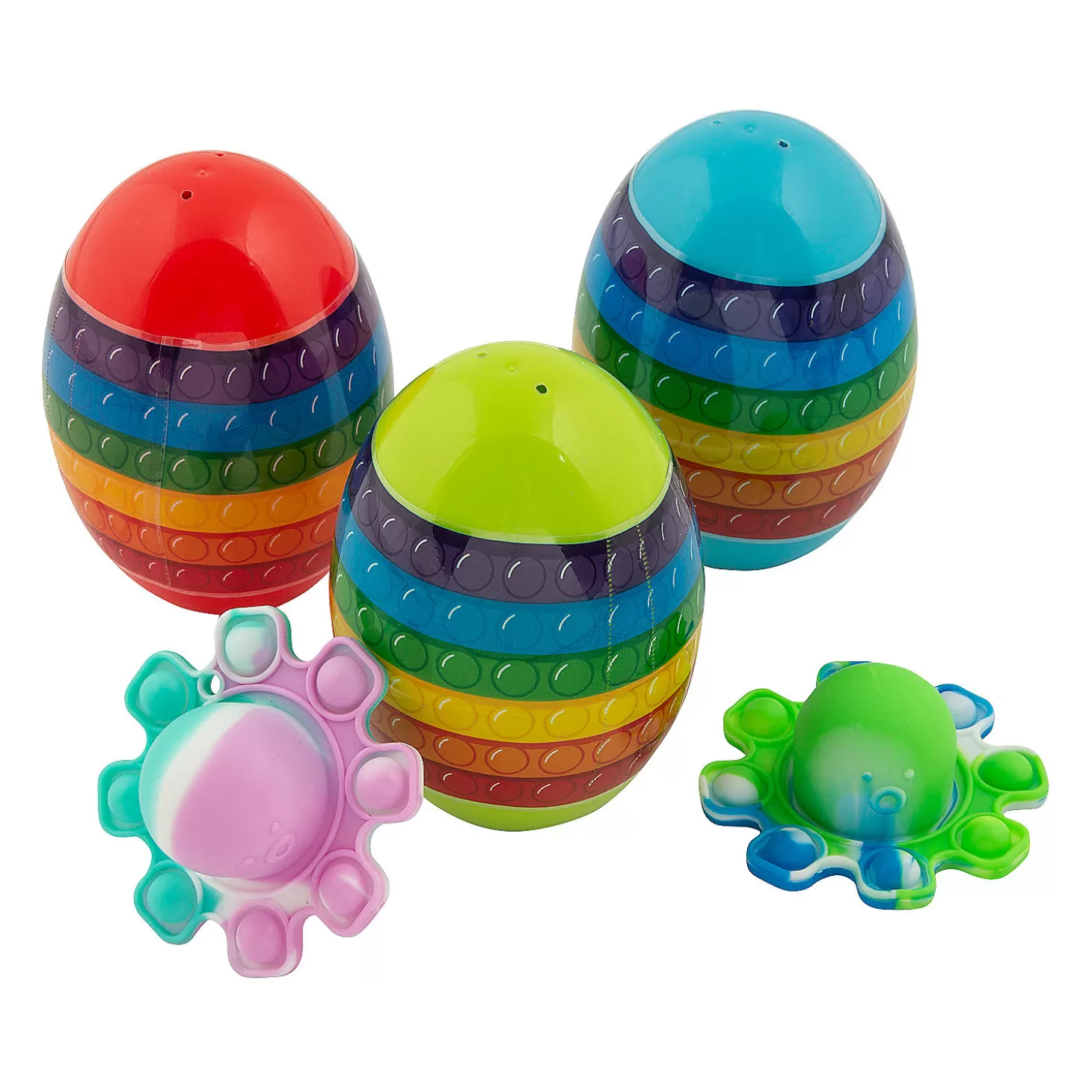 Oriental Trading 4" Sensory Toy-Filled Plastic Easter Eggs - 12 Pc.* Fidget Toys & Spinners