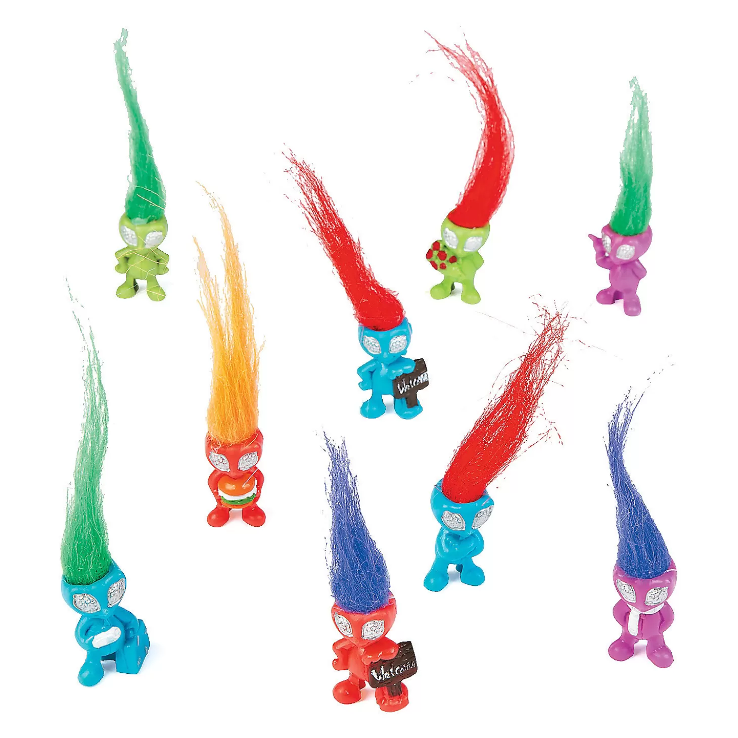 Oriental Trading Space Aliens With Hair - 12 Pc.* Character Toys