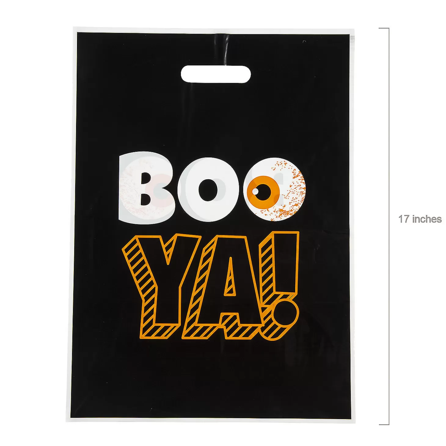Best 12-1/2" X 17" Bulk 50 Pc. Halloween Funny Sayings Trick-Or-Treat Plastic Goody Bags Halloween Bags