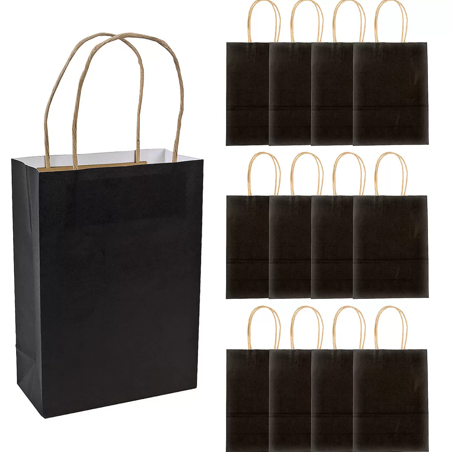 Best 6 1/2" X 9" Medium Kraft Paper Gift Bags - 12 Pc. Boo Bags